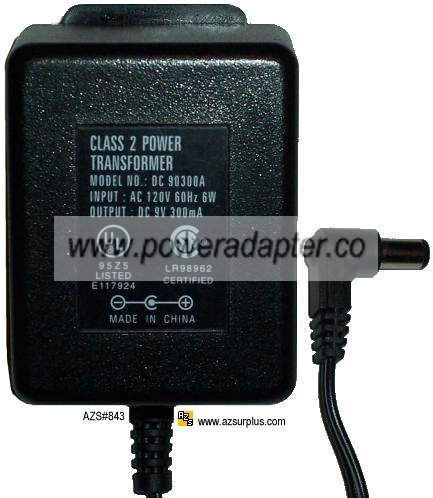 DC 90300A AC DC ADAPTER 9V 300mA POWER SUPPLY DC 90300A AC DC ADAPTER 9V 300mA POWER SUPPLY