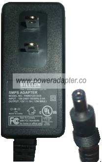 BILLION PAW012A12US AC ADAPTER 12V DC 1A POWER SUPPLY BILLION PAW012A12US AC ADAPTER 12V DC 1A POWER SUPPLY