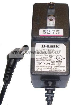 D-LINK MT12-Y075100-A1 AC ADAPTER 7.5V 1A AC ADAPTER Switching P