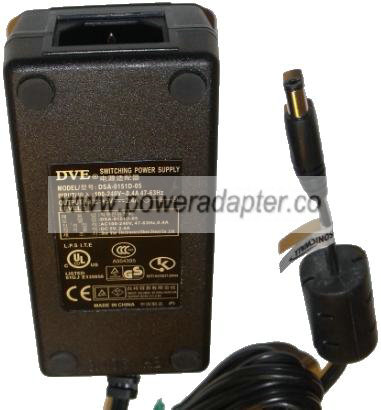 DVE DSA-0151D-05 AC ADAPTER 5V DC 2.4A NEW 2 x 5.5 x 10.2mm DVE DSA-0151D-05 AC ADAPTER 5V DC 2.4A NEW 2 x 5.5 x 10.2mm