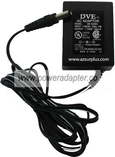 DVE DV-9300S AC ADAPTER 9VDC 300mA CLASS 2 TRANSFORMER POWER SUP DVE DV-9300S AC ADAPTER 9VDC 300mA CLASS 2 TRANSFORMER POWER SUP