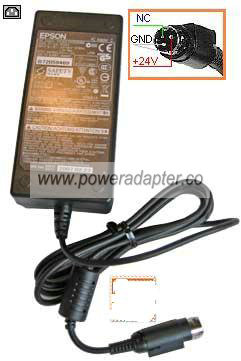 EPSON M235A AC ADAPTER 24V 1.5A THERMAL RECEIPT PRINTER POWER 3P EPSON M235A AC ADAPTER 24V 1.5A THERMAL RECEIPT PRINTER POWER 3P