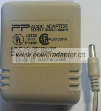 FP D41-06-600 AC ADAPTER 6V DC 600MA POWER SUPPLY FP D41-06-600 AC ADAPTER 6V DC 600MA POWER SUPPLY