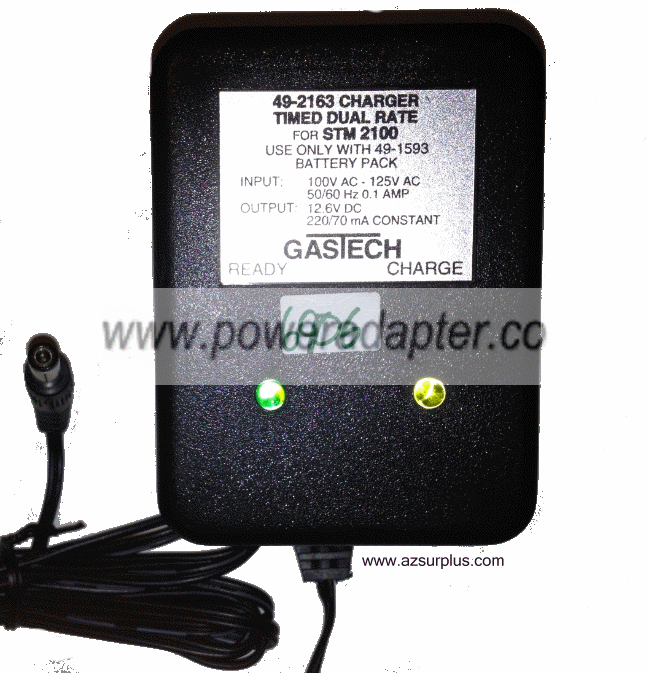 THERMO GASTECH 49-2163 AC ADAPTER 12.6VDC 220/70mA BATTERY CHARG THERMO GASTECH 49-2163 AC ADAPTER 12.6VDC 220/70mA BATTERY CHARG