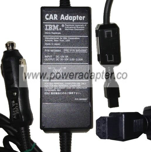 IBM 66G9984 ADAPTER 10-20VDC 2-2.2A NEW 4-PIN CONNECTOR CAR CHA IBM 66G9984 ADAPTER 10-20VDC 2-2.2A NEW 4-PIN CONNECTOR CAR CHA