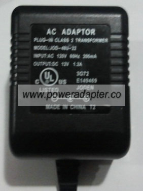 JOD-48U-22 AC ADAPTER 12V 1.2A POWER SUPPLY JOD-48U-22 AC ADAPTER 12V 1.2A POWER SUPPLY