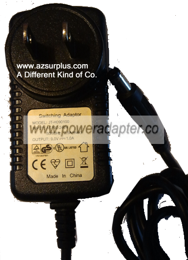 JT-H090100 AC ADAPTER 9VDC 1A Used 3 x 5.5 x 10 mm Straight Roun JT-H090100 AC ADAPTER 9VDC 1A Used 3 x 5.5 x 10 mm Straight Roun