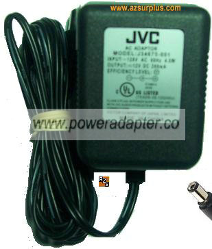 JVC J34675-001 AC ADAPTER 12VDC 200mA POWER SUPPLY HA-W600RF JVC J34675-001 AC ADAPTER 12VDC 200mA POWER SUPPLY HA-W600RF