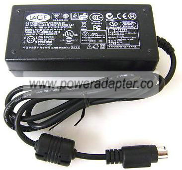 LACIE ACU034A-0512 AC ADAPTER 12V 2A 5V 2A NEW 4-PIN DIN CONNET LACIE ACU034A-0512 AC ADAPTER 12V 2A 5V 2A NEW 4-PIN DIN CONNET