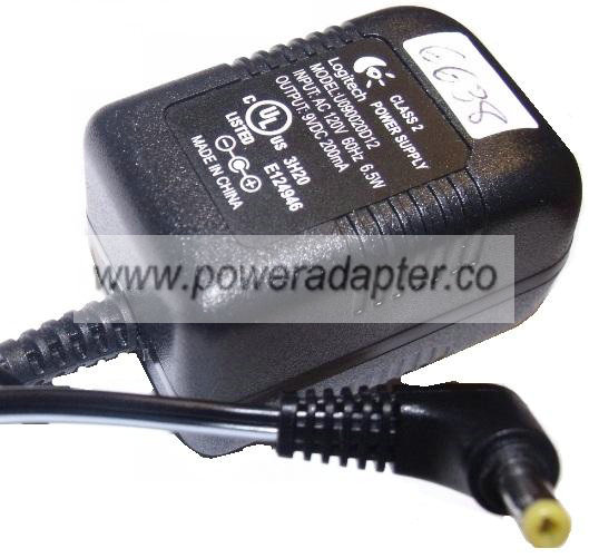 LOGITECH U090020D12 AC ADAPTER 9VDC 200mA - ---C--- Used 1.5 x LOGITECH U090020D12 AC ADAPTER 9VDC 200mA - ---C--- Used 1.5 x