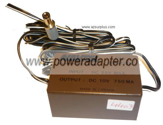 NAVTEL Car DC ADAPTER 10VDC 750mA POWER SUPPLY for Testing Times NAVTEL Car DC ADAPTER 10VDC 750mA POWER SUPPLY for Testing Times