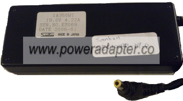 SANKEN SEC100P2-19.0 AC ADAPTER 19VDC 4.22A Used SANKEN SEC100P2-19.0 AC ADAPTER 19VDC 4.22A Used