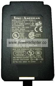 SINO-AMERICAN SAL124A-1220V-6 AC ADAPTER 12VDC 1.66A 19.92W NEW SINO-AMERICAN SAL124A-1220V-6 AC ADAPTER 12VDC 1.66A 19.92W NEW