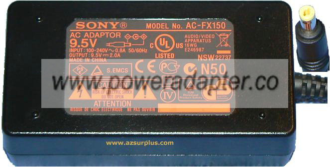 SONY AC-FX150 AC ADAPTER 9.5VDC 2A Power Supply SONY AC-FX150 AC ADAPTER 9.5VDC 2A Power Supply