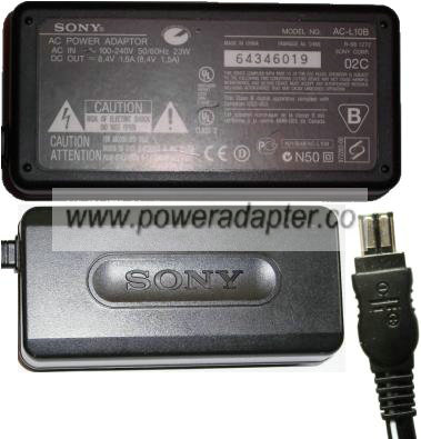 SONY AC-L10B AC ADAPTER 8.4VDC 1.5A Charger POWER SUPPLY Camcord SONY AC-L10B AC ADAPTER 8.4VDC 1.5A Charger POWER SUPPLY Camcord