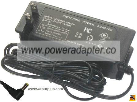 Technology GFP241DA-0930EW AC Adapter 9.5VDC 3A SWITCHING Power Technology GFP241DA-0930EW AC Adapter 9.5VDC 3A SWITCHING Power