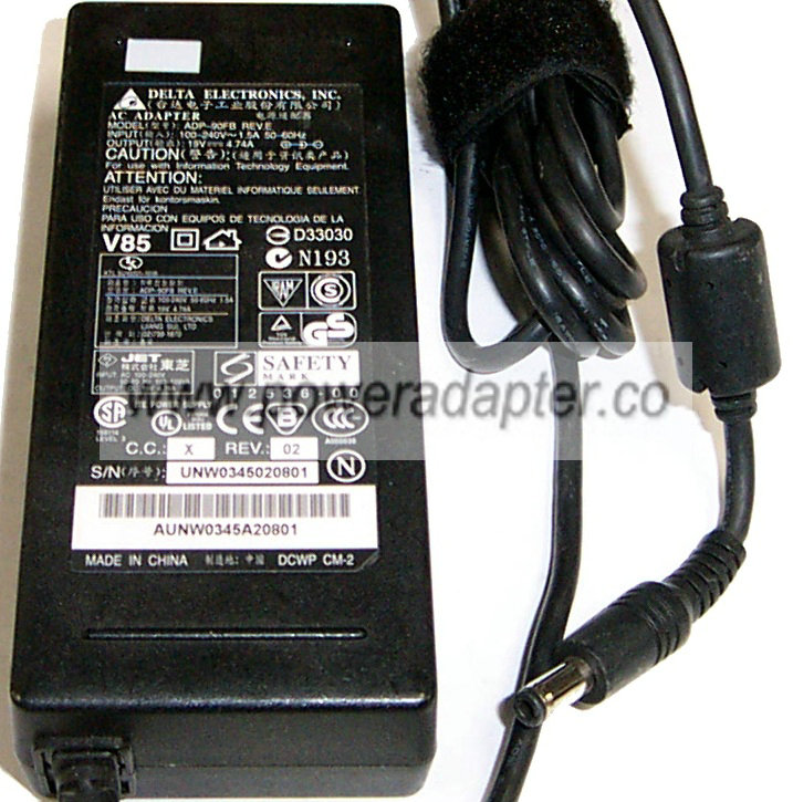 DELTA ADP-90FB REV.E AC ADAPTER 19VDC 4.7A NEW 3 x 5.5 x 11.8mm DELTA ADP-90FB REV.E AC ADAPTER 19VDC 4.7A NEW 3 x 5.5 x 11.8mm