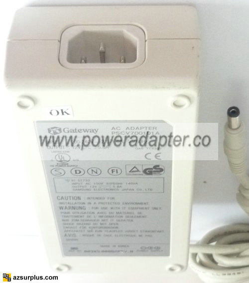GATEWAY PSCV700101A AC ADAPTER 12V 5.8A ITE POWER SUPPLY LCD MON GATEWAY PSCV700101A AC ADAPTER 12V 5.8A ITE POWER SUPPLY LCD MON