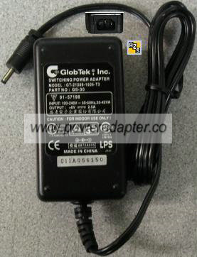 GLOBTEK GT-21089-1506-T3 AC ADAPTER 6VDC 2.5A Used -( ) 1.3x3.5m GLOBTEK GT-21089-1506-T3 AC ADAPTER 6VDC 2.5A Used -( ) 1.3x3.5m
