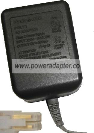 PANASONIC PQLV4 AC ADAPTER 9V 500mA NEW 2-PIN CONNECTOR PANASONIC PQLV4 AC ADAPTER 9V 500mA NEW 2-PIN CONNECTOR