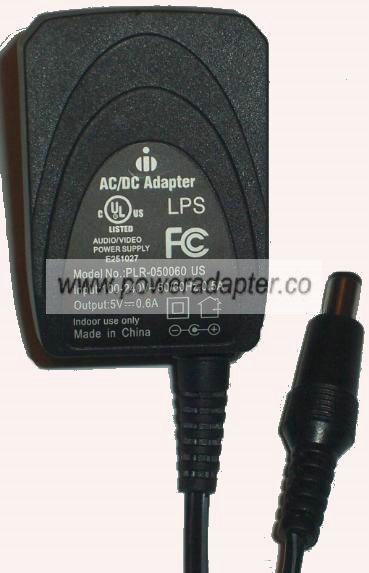 PLR-050060 US AC DC ADAPTER 5V 0.6A POWER SUPPLY PLR-050060 US AC DC ADAPTER 5V 0.6A POWER SUPPLY