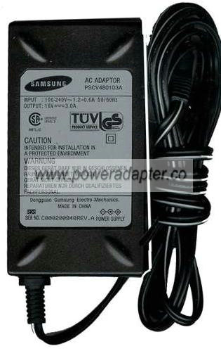 SAMSUNG PSCV480103A AC ADAPTOR 16VDC 3A 1 x 4 x 6 x 10mm SAMSUNG PSCV480103A AC ADAPTOR 16VDC 3A 1 x 4 x 6 x 10mm