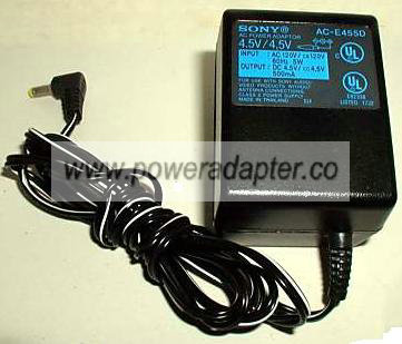SONY AC-E455D AC ADAPTER 4.5V 500mA POWER SUPPLY SONY AC-E455D AC ADAPTER 4.5V 500mA POWER SUPPLY
