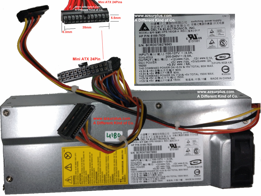 DELTA DPS-160QB A POWER SUPPLY 5VDC 14A 12VDC 12A 160W 5188-7520 DELTA DPS-160QB A POWER SUPPLY 5VDC 14A 12VDC 12A 160W 5188-7520