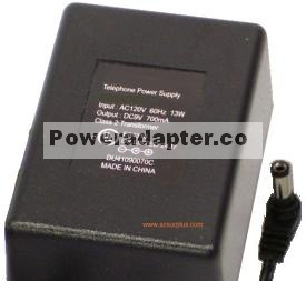 THOMSON DU41090070C AC ADAPTER 9VDC 700mA -( )- NEW 2x5.5x13.4m THOMSON DU41090070C AC ADAPTER 9VDC 700mA -( )- NEW 2x5.5x13.4m