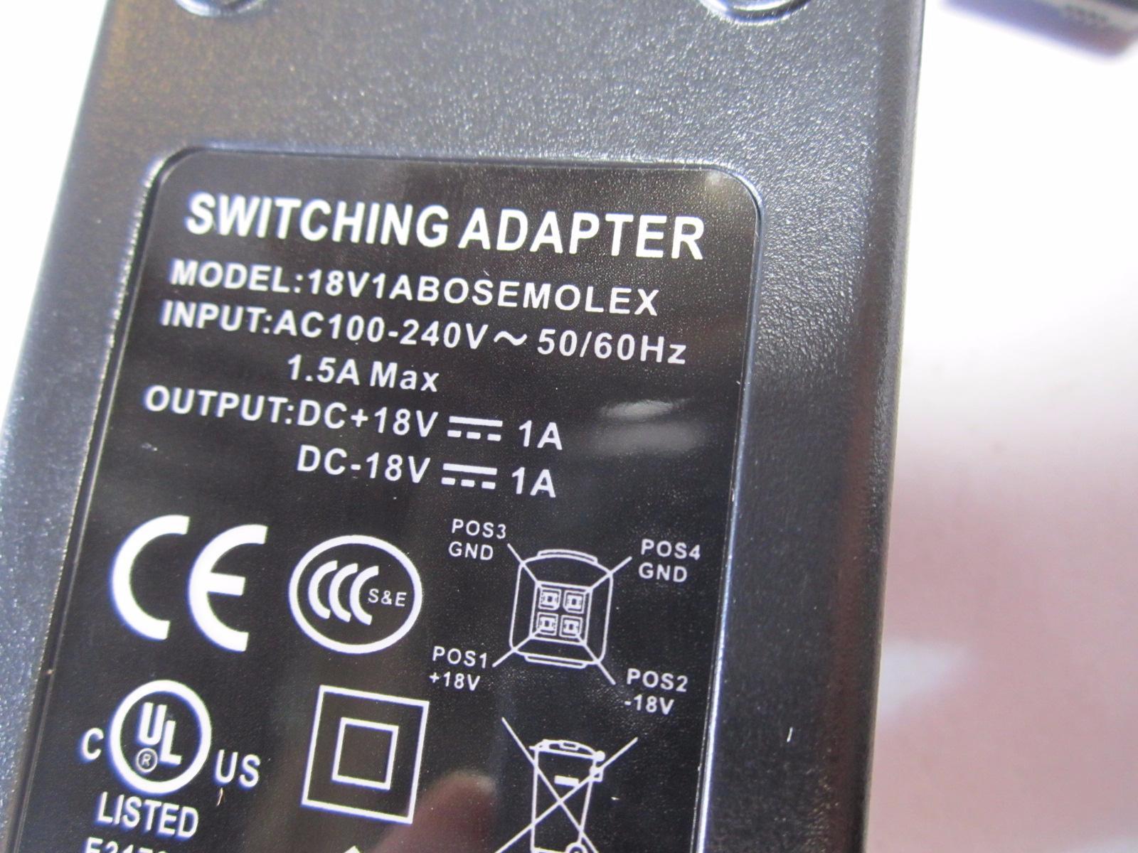 Replacement for Bose PSM36W-208 293247-002 DC 18V 1A Switching Power Supply We are Proud to announce For Sale our ver Replacement for Bose PSM36W-208 293247-002 DC 18V 1A Switching Power Supply We are Proud to announce For Sale our ver
