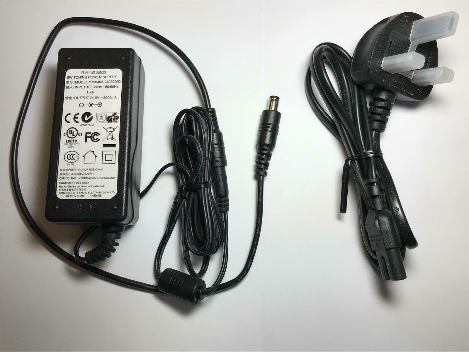 24V 2A AC-DC Adapter Power Supply for 25V LG NB4540 Sound Bar Audio System 24V 2A (perfect for 25V) ON/OFF Led Light