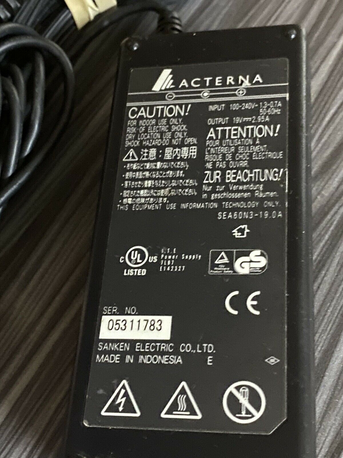 Genuine JDSU SEA60N3-19A Acterna AC Adapter Charger 19V 2.95A w/P.Cord OEM MPN: Does not apply Voltage: 19 V Comp Genuine JDSU SEA60N3-19A Acterna AC Adapter Charger 19V 2.95A w/P.Cord OEM MPN: Does not apply Voltage: 19 V Comp