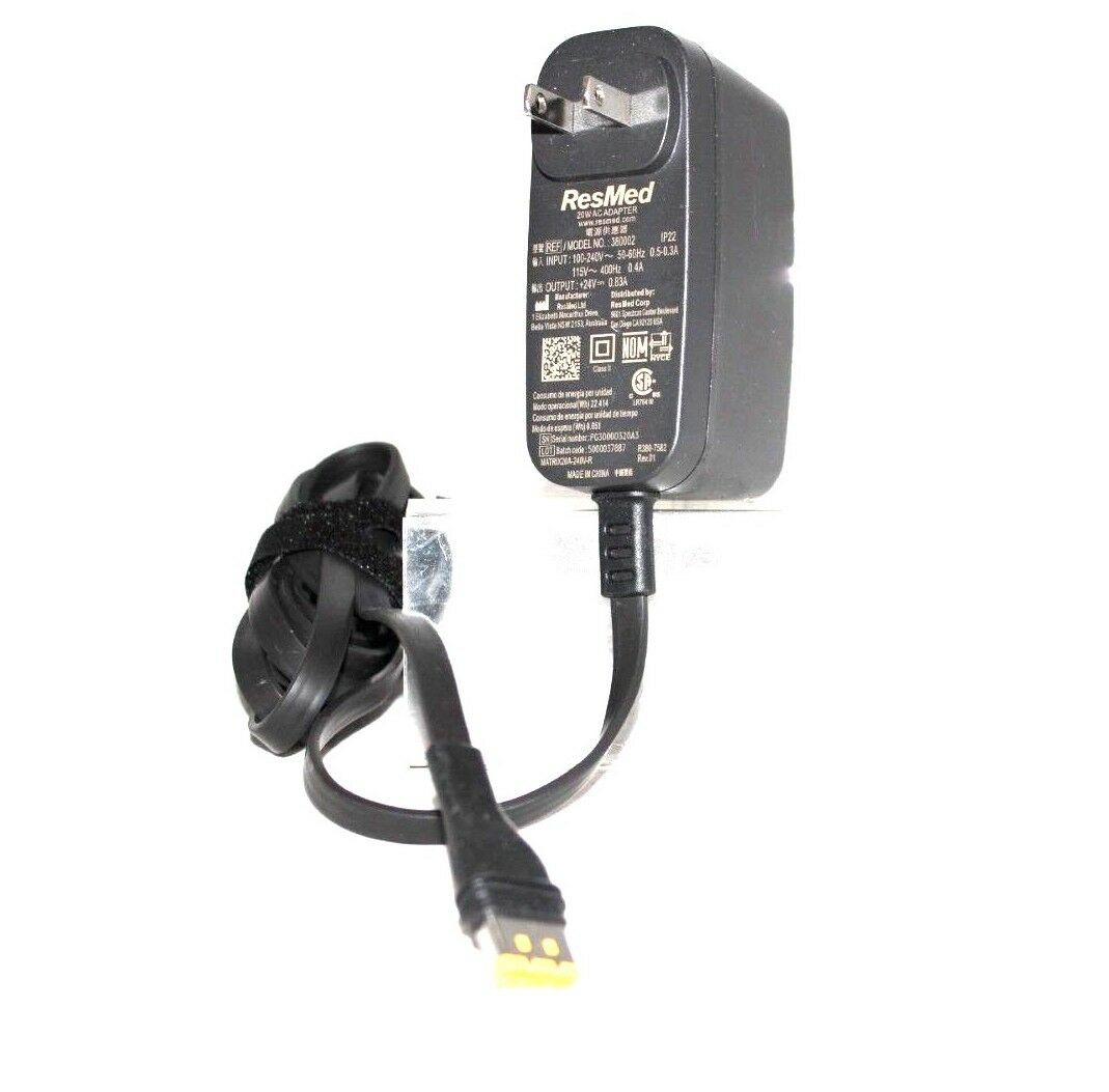 Original ResMed 20W AC Adapter Charger Model no 380002 +24V 0.83A IP22 NOTE: Please do not leave Negative Feedback o Original ResMed 20W AC Adapter Charger Model no 380002 +24V 0.83A IP22 NOTE: Please do not leave Negative Feedback o