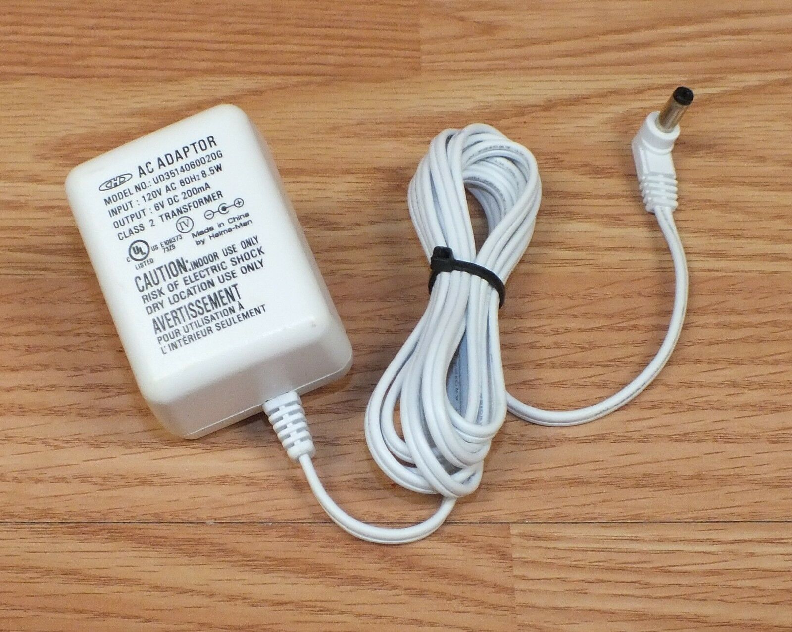 H Brand (UD3514060020G) 6V DC 200mA Class 2 Transformer Power Supply Only Country/Region of Manufacture: China MPN: UD3 H Brand (UD3514060020G) 6V DC 200mA Class 2 Transformer Power Supply Only Country/Region of Manufacture: China MPN: UD3