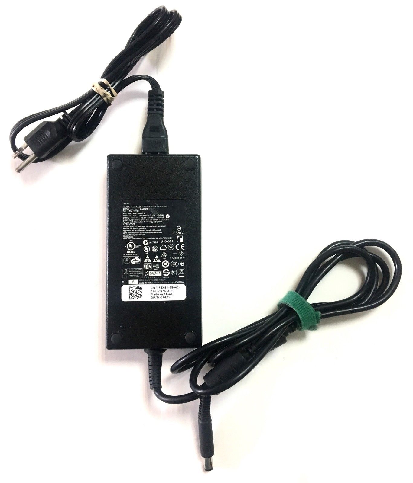 Genuine Dell 180w Laptop AC Power Adapter Charger Alienware, mixed Compatible Brand: For Dell Type: AC/Standard MP Genuine Dell 180w Laptop AC Power Adapter Charger Alienware, mixed Compatible Brand: For Dell Type: AC/Standard MP