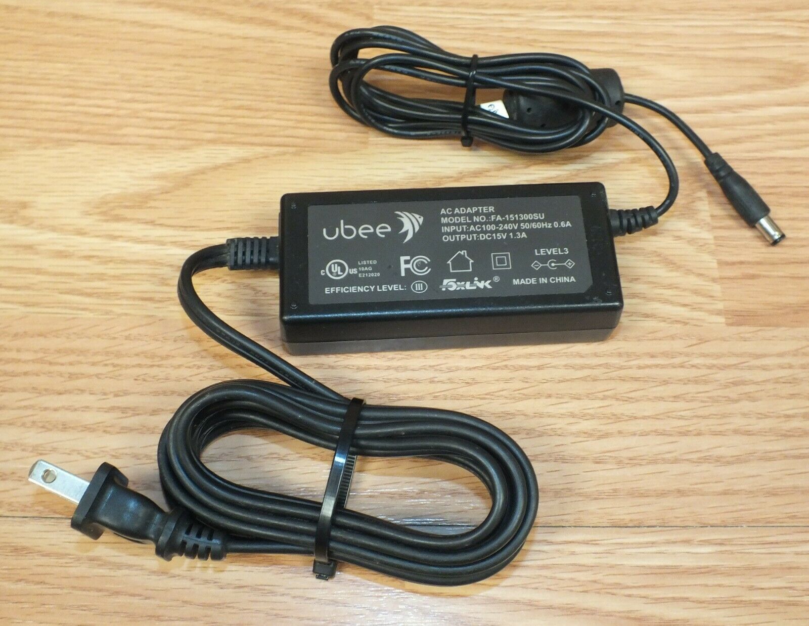 Genuine Ubee (FA-151300SU) 15V 1.3A AC Adapter Power Supply Model: FA-151300SU Output Voltage: 15 V Type: AC/AC Adap Genuine Ubee (FA-151300SU) 15V 1.3A AC Adapter Power Supply Model: FA-151300SU Output Voltage: 15 V Type: AC/AC Adap