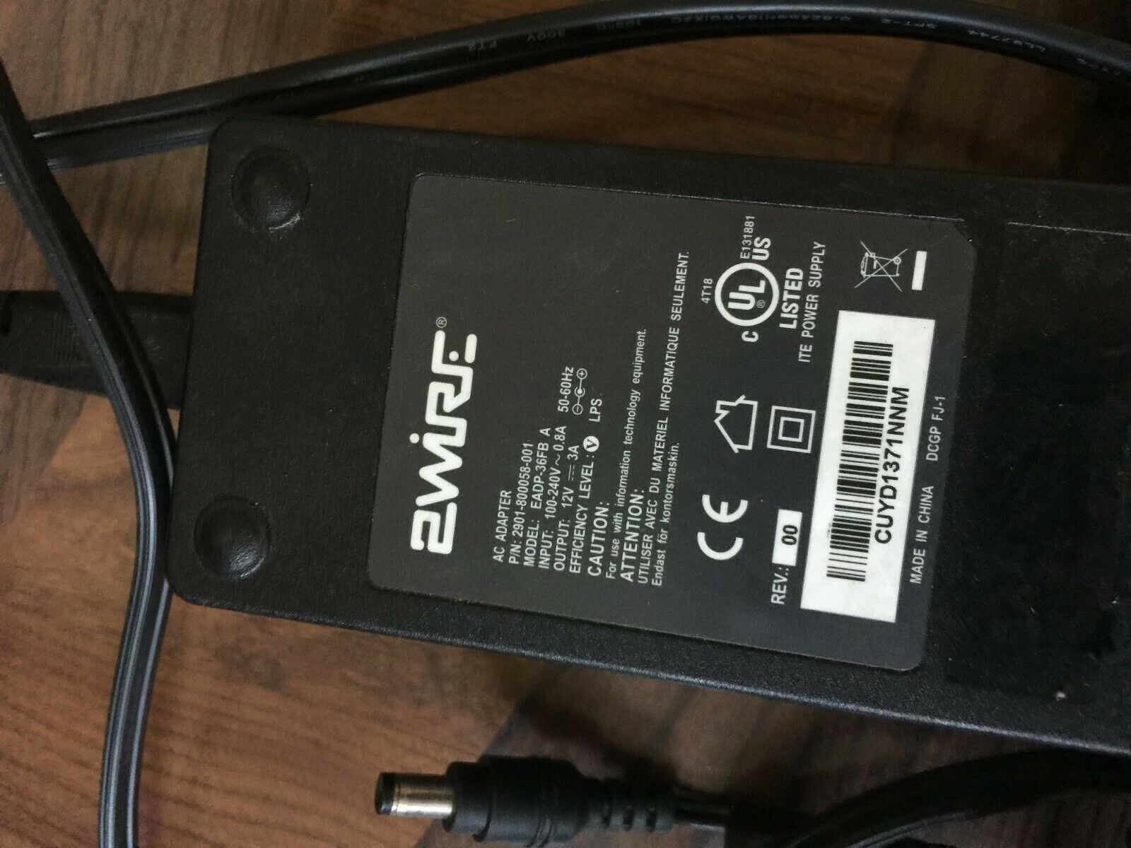 2Wire EADP-36FB AC Adapter Output 12V 3A Power Supply Transformer Adaptor Type: AC/DC Adapter Output Voltage: 12 V 2Wire EADP-36FB AC Adapter Output 12V 3A Power Supply Transformer Adaptor Type: AC/DC Adapter Output Voltage: 12 V