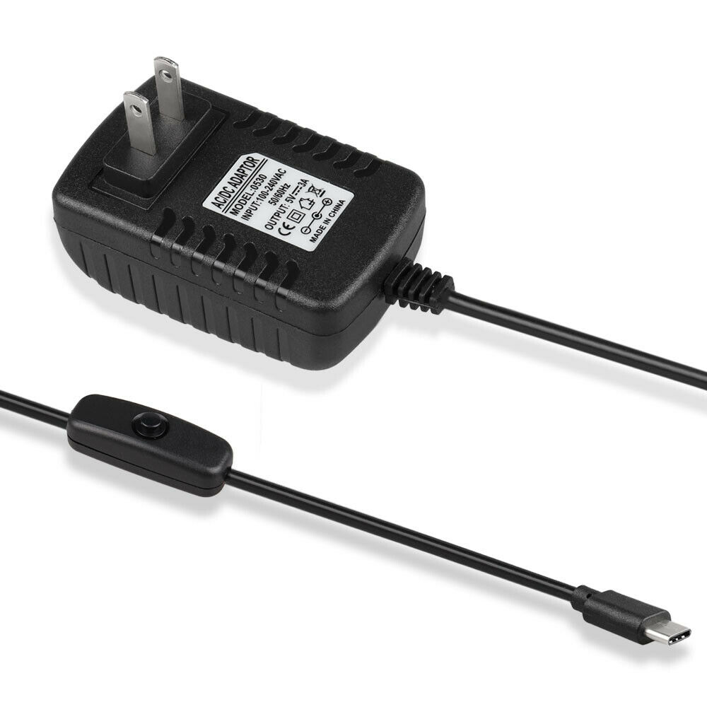 5V 3A Power Supply USB Type-C Adapter Charger for Raspberry Pi 4 Model US EU Specification Input: AC 110-240V, 50-60H 5V 3A Power Supply USB Type-C Adapter Charger for Raspberry Pi 4 Model US EU Specification Input: AC 110-240V, 50-60H