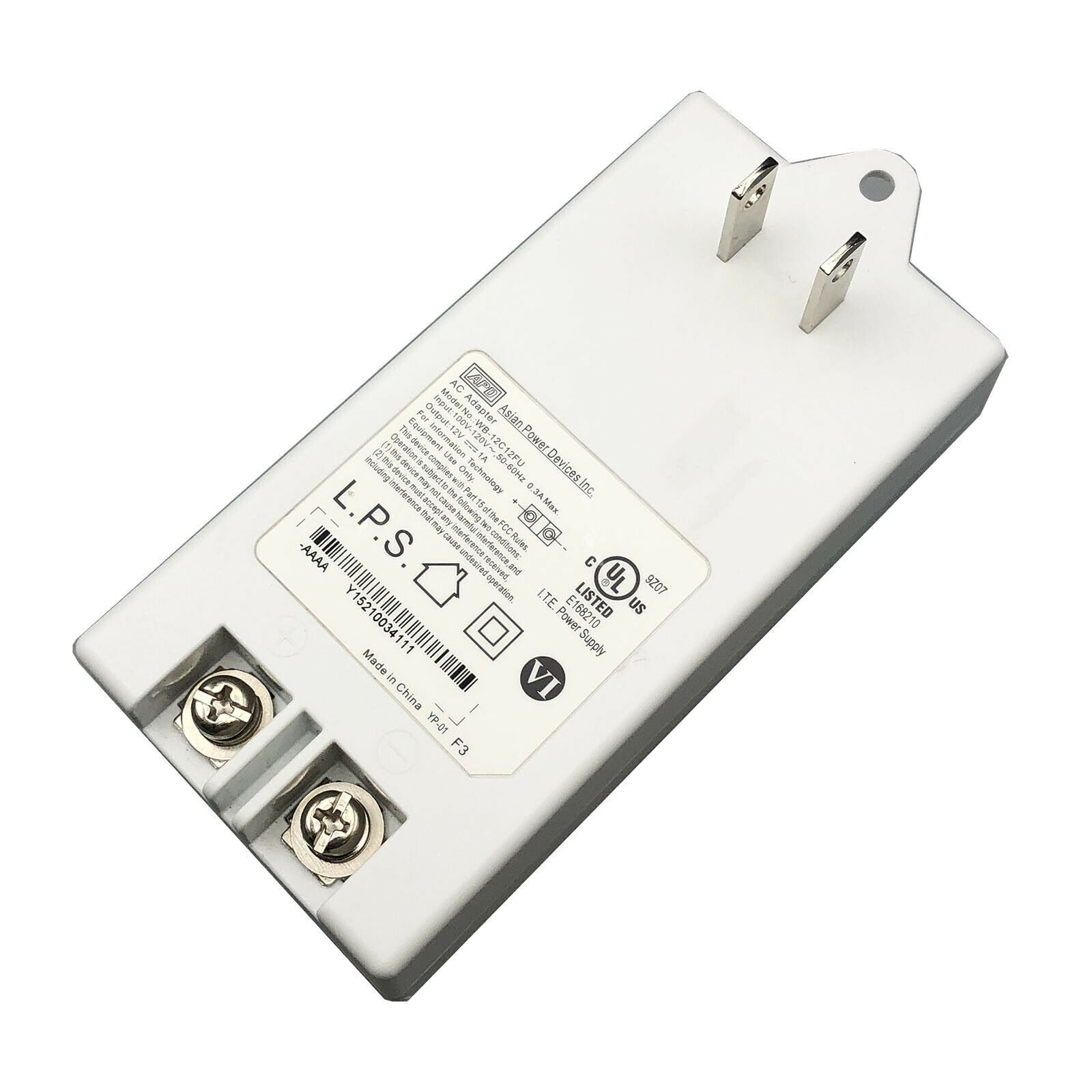 Genuine APD WB-12C12FU AC Adapter 12V 1A Power Supply OEM Type: AC/DC Adapter Features: Powered Compatible Model: Genuine APD WB-12C12FU AC Adapter 12V 1A Power Supply OEM Type: AC/DC Adapter Features: Powered Compatible Model: