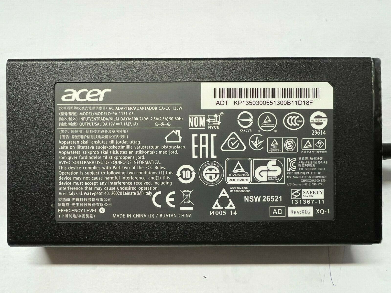 Acer ADP-135KB T 135W Ac Adapter For Acer Aspire V Nitro VN7-592, VN7-592G & etc Compatible Brand: For Acer Compatib Acer ADP-135KB T 135W Ac Adapter For Acer Aspire V Nitro VN7-592, VN7-592G & etc Compatible Brand: For Acer Compatib