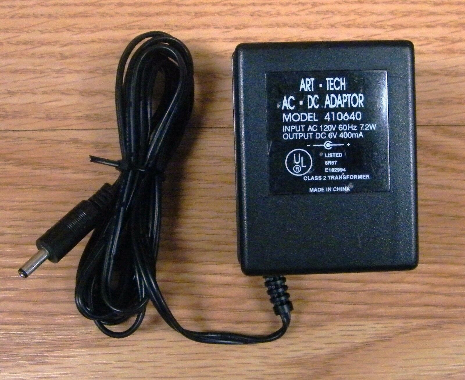 Art-Tech AC-DC Adaptor (410640) 120v 60Hz 7.2W 6V 400mA AC-DC Power Supply -READ Country/Region of Manufacture: China Art-Tech AC-DC Adaptor (410640) 120v 60Hz 7.2W 6V 400mA AC-DC Power Supply -READ Country/Region of Manufacture: China