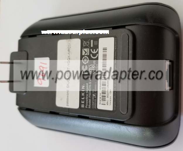 BELKIN F5D4076-S v1 POWERLINE NETWORK ADAPTER 1 PORT USED 100-12 BELKIN F5D4076-S v1 POWERLINE NETWORK ADAPTER 1 PORT USED 100-12