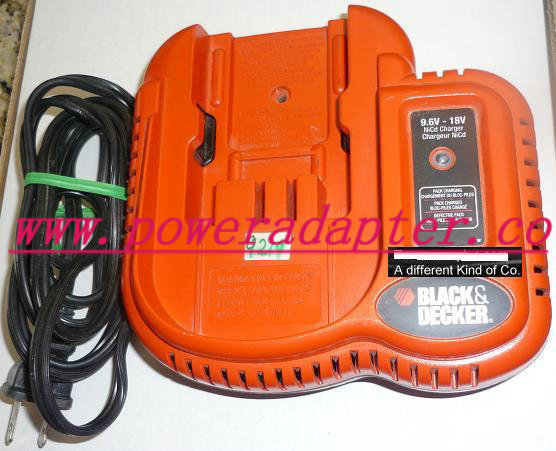 BLACK DECKER BDMVC-CA NiCD BATTERY CHARGER USED 9.6V 18V 120VAC~ BLACK DECKER BDMVC-CA NiCD BATTERY CHARGER USED 9.6V 18V 120VAC~