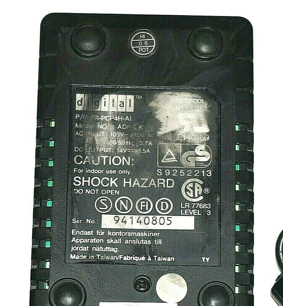 Genuine Digital AC Adapter Model: ADP-LK P/N: FR-PCP4H-AI Output: 14V-1.5A Compatible Brand: For Dell Voltage: 14 V Genuine Digital AC Adapter Model: ADP-LK P/N: FR-PCP4H-AI Output: 14V-1.5A Compatible Brand: For Dell Voltage: 14 V
