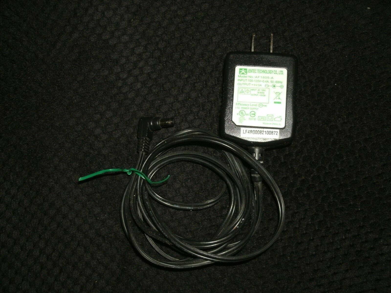 Jentec Technology AC Adapter Power Supply 5V 3A Model Number AF1805-A Type: Power Cord Features: Flat Cable Cable L Jentec Technology AC Adapter Power Supply 5V 3A Model Number AF1805-A Type: Power Cord Features: Flat Cable Cable L