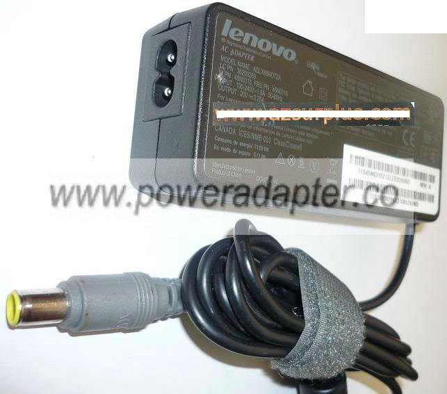 LENOVO ADLX65NDT2A AC ADAPTER 20VDC 3.25A USED -(+) 5.5x8x11mm ROUND BARREL WITH PIN INSIDE ITE POWER SUPPLY 100-240VAC~ LENOVO ADLX65NDT2A AC ADAPTER 20VDC 3.25A USED -(+) 5.5x8x11mm ROUND BARREL WITH PIN INSIDE ITE POWER SUPPLY 100-240VAC~