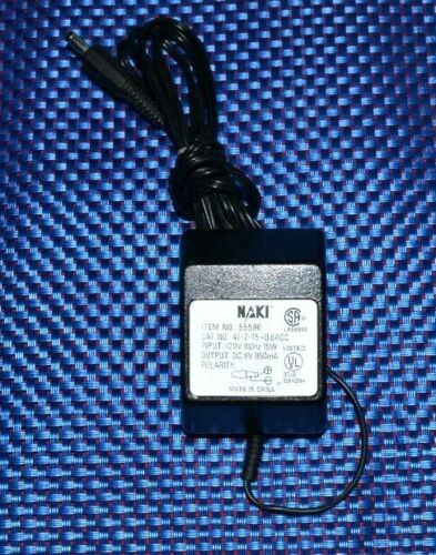 Naki 55596 DC Power Supply 9V Adapter Wall Plug OEM Type: Adapter MPN: DIA-3560 Model: DIA-3560 Brand: Naki Details & Naki 55596 DC Power Supply 9V Adapter Wall Plug OEM Type: Adapter MPN: DIA-3560 Model: DIA-3560 Brand: Naki Details &