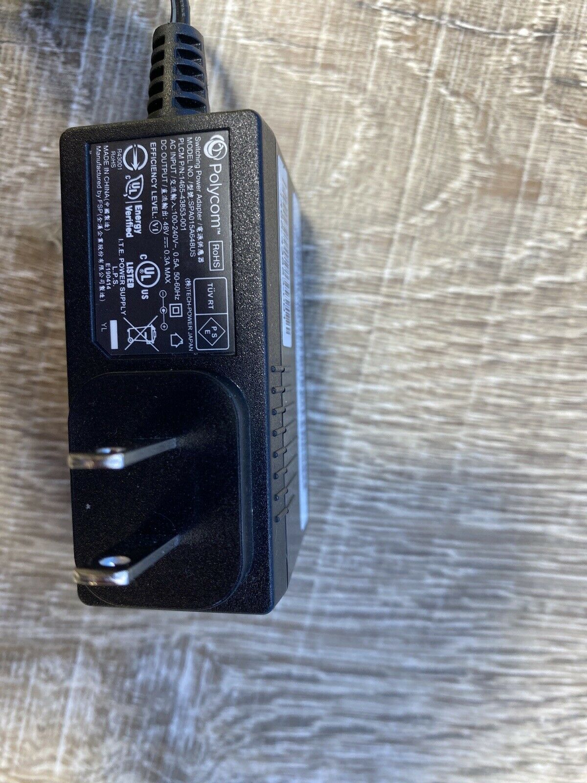 Genuine Polycom SPA015A648US Output 48V 300mA Power Supply Adapter A15 Compatible Brand: For Polycom Brand: Polycom Genuine Polycom SPA015A648US Output 48V 300mA Power Supply Adapter A15 Compatible Brand: For Polycom Brand: Polycom
