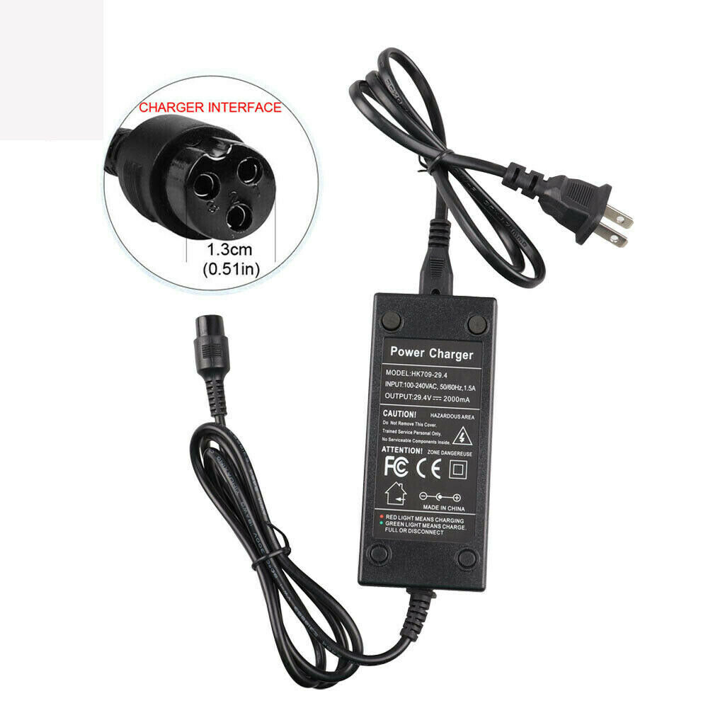 29.4V 2A Scooter Battery Charger for 24V Electric Balancing Scooter Hoverboard Sports Mod Color: black Type: 29.4V Sco 29.4V 2A Scooter Battery Charger for 24V Electric Balancing Scooter Hoverboard Sports Mod Color: black Type: 29.4V Sco