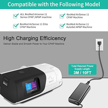 Replacement Resmed AirSense 11 Power Supply 24V 65W AC Adapter for All Resmed AirSense 11 CPAP Machine AirSense 11 AutoS Replacement Resmed AirSense 11 Power Supply 24V 65W AC Adapter for All Resmed AirSense 11 CPAP Machine AirSense 11 AutoS